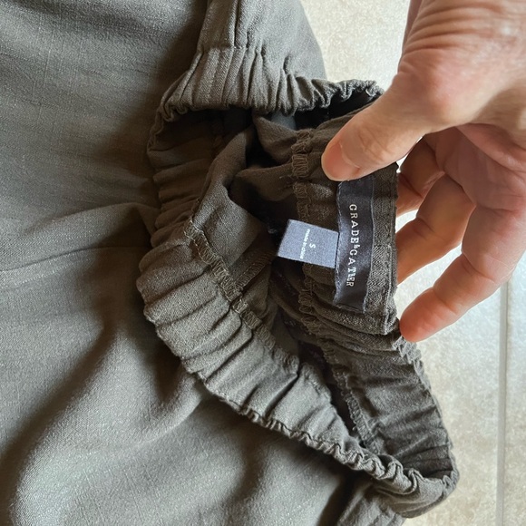 Linen olive green pants - Picture 2 of 2